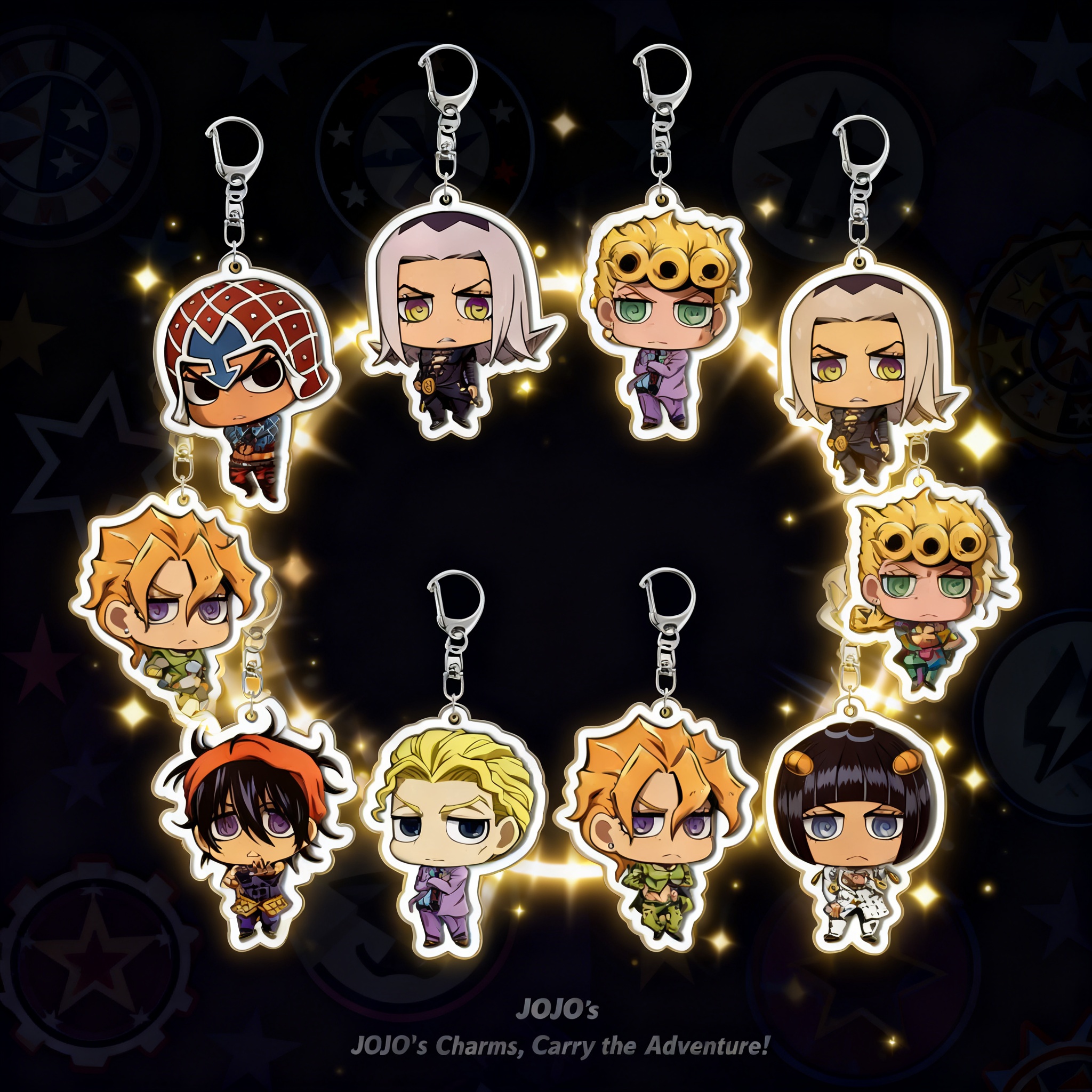 Jojo Anime Merchandise - JOJO Bizarre Adventure Jonathan Acrylic Keychain