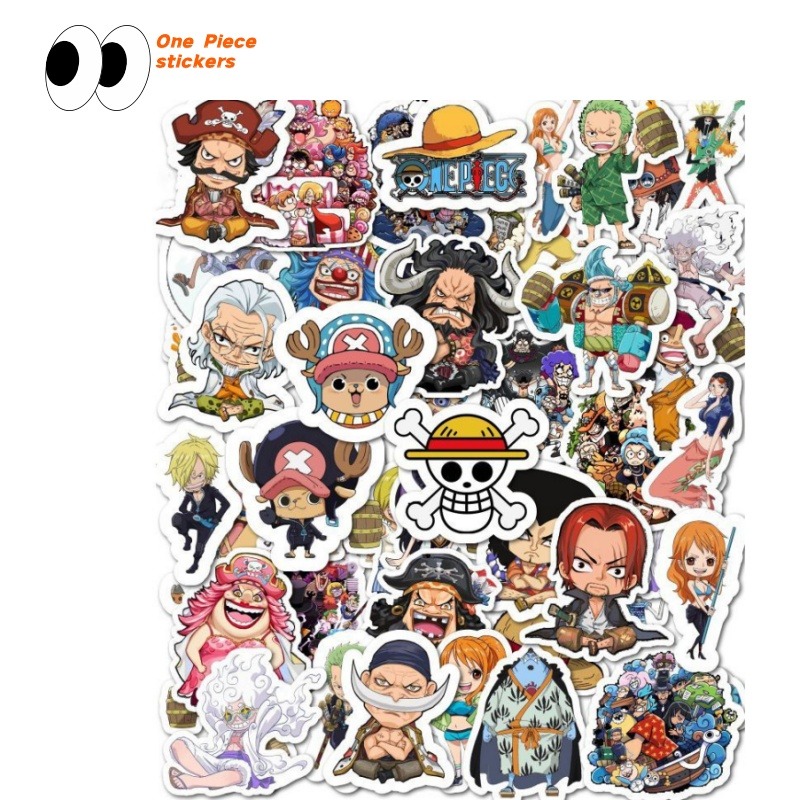 Anime One Piece Merchandise - Cartoon anime One Piece notebook sticker