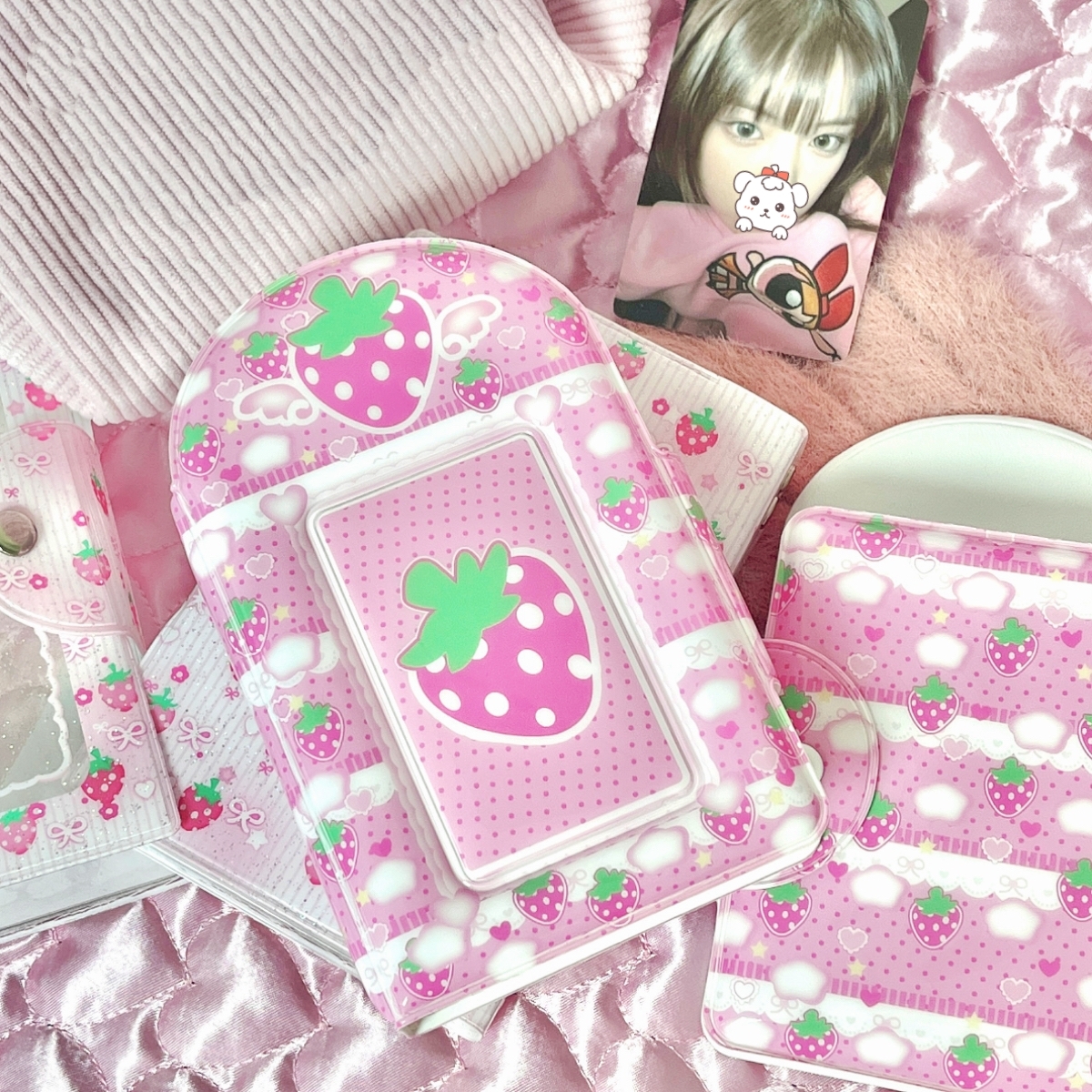 1Pc Cute Pink Strawberry Photo - Top Anime Merchandise recensie en prijs