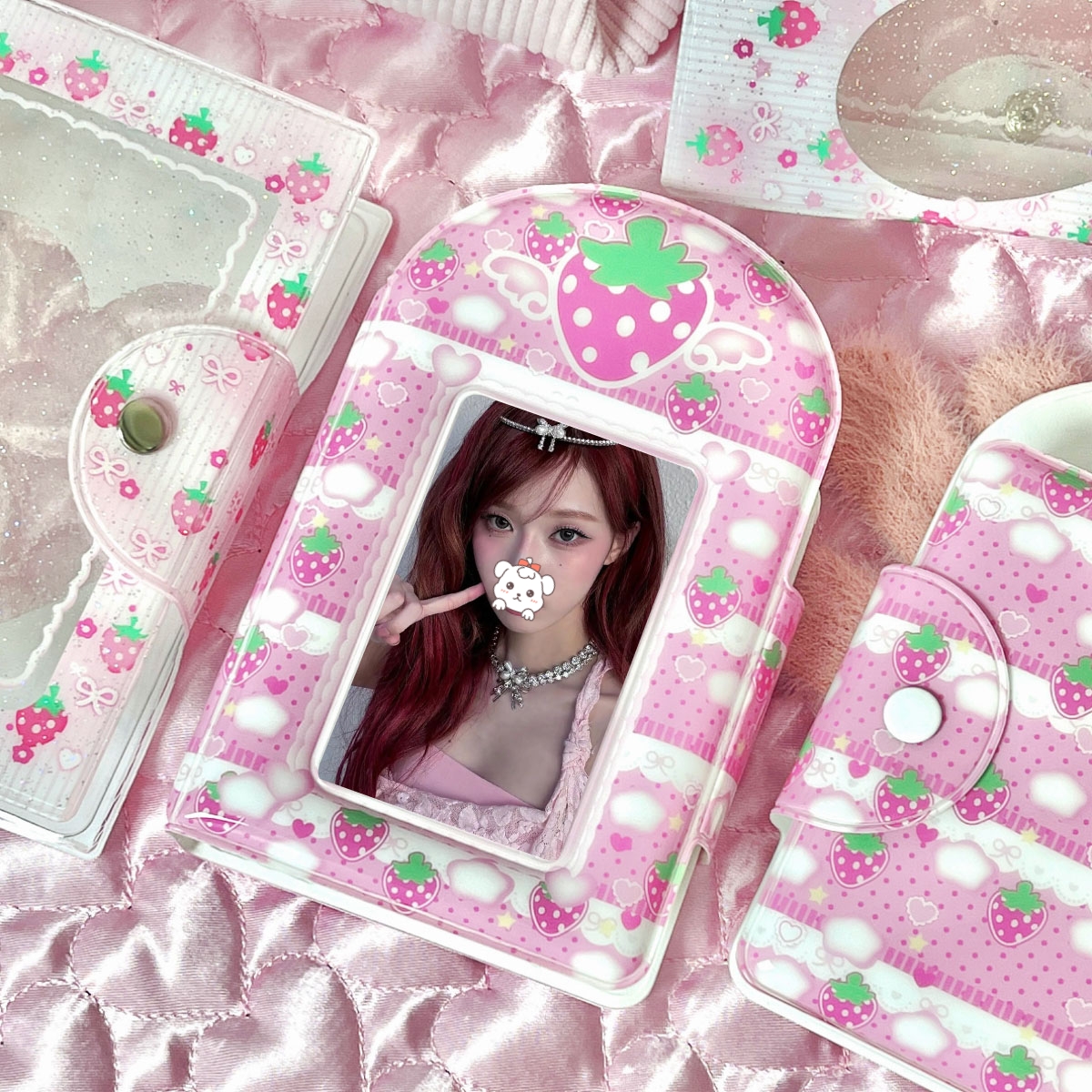 1Pc Cute Pink Strawberry Photo - Top Anime Merchandise recensie en prijs